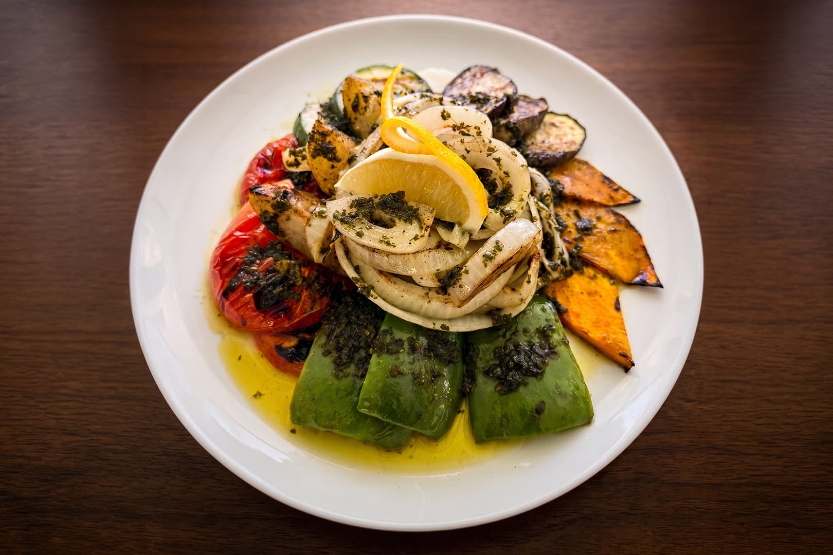 GRILLED VEGETABLE PLATTER (Vegan, High-Fiber, Diabetic-Friendly with Reduced Carbs/Sugar)