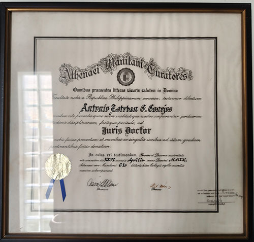 <p><strong>Atty. Antonio Esteban Conejos</strong></p>
 1
